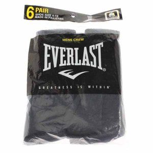 Everlast Mens Black Stylish Crew Athletic Socks